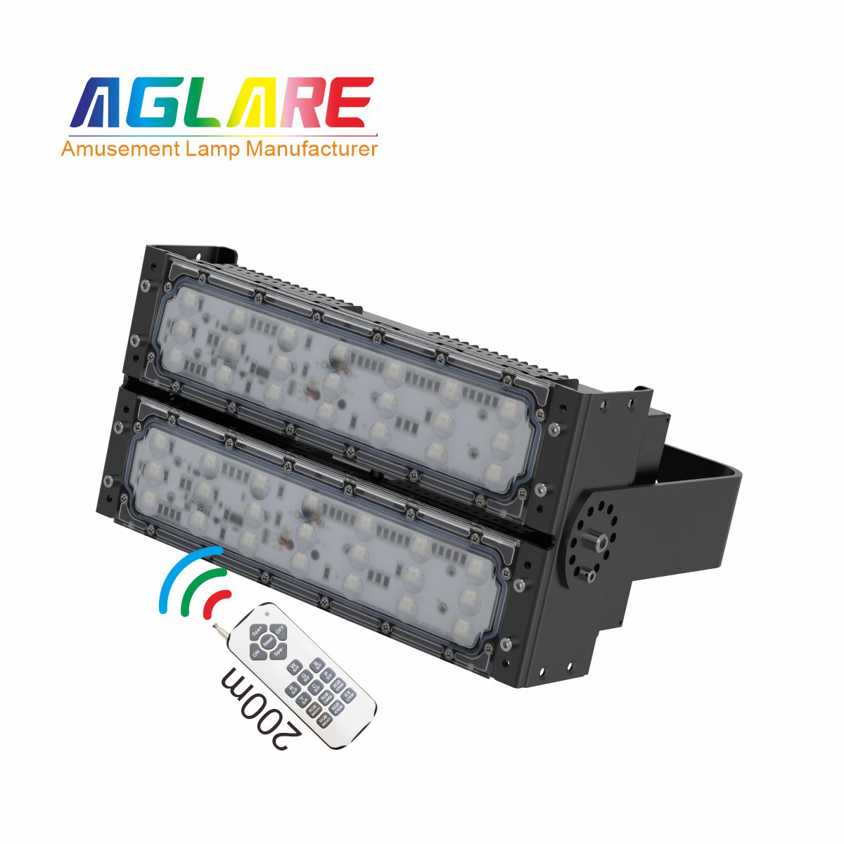 100W LED彩色泛光灯 RGB投光灯带？仄